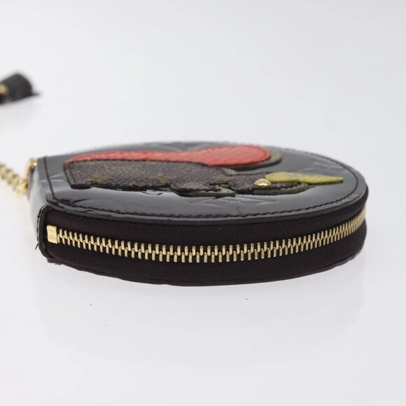 LOUIS VUITTON Vernis Porte Monnaie Ecruil Coin Purse Amarante - Picture 3 of 15